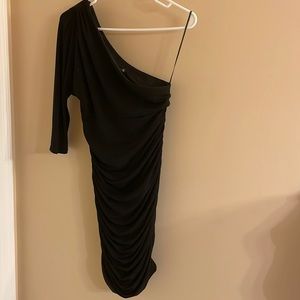 Black one shoulder mini